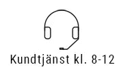 Kundtjänst kl. 8–12